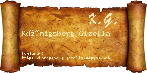 Königsberg Gizella névjegykártya